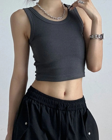 Ribbed Crop Tank Top