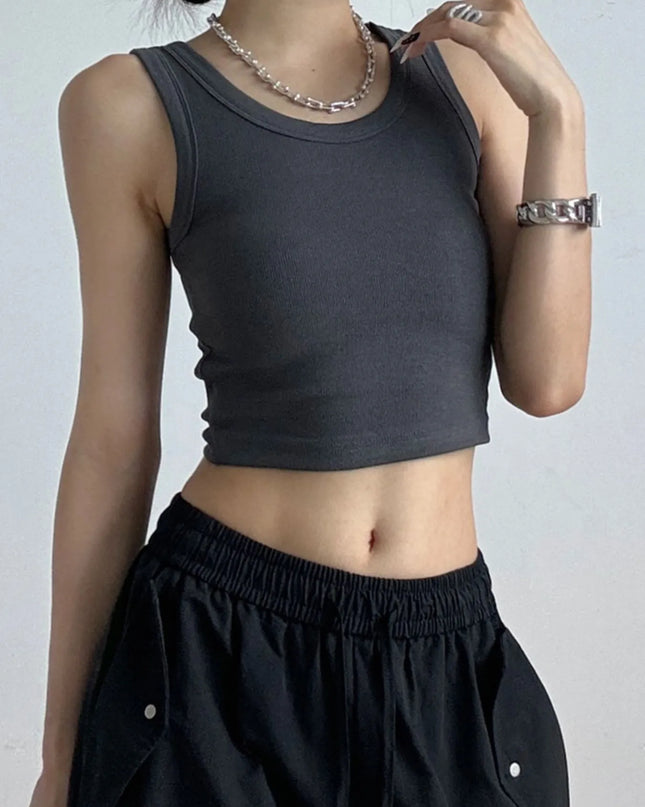 Ribbed Crop Tank Top
