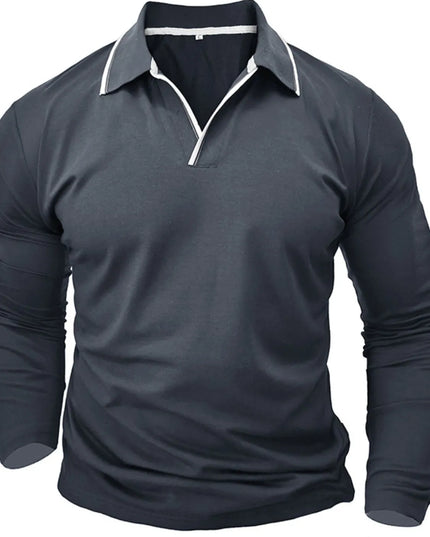 Men's Classic Long Sleeve Polo Shirt