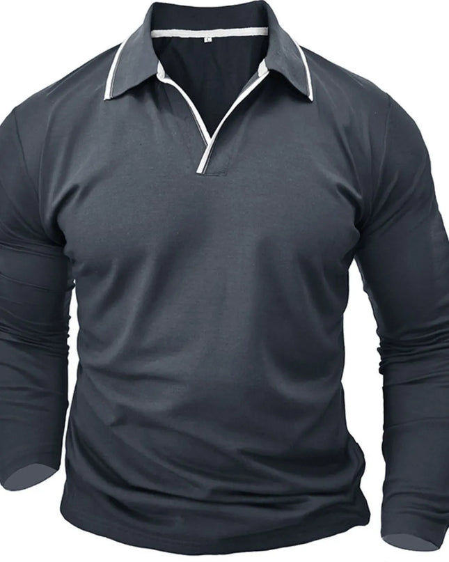 Men's Classic Long Sleeve Polo Shirt