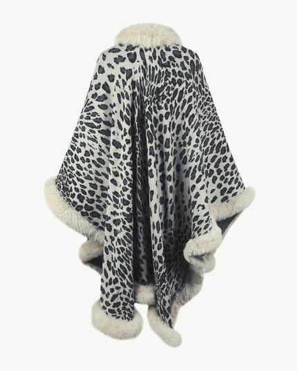 Leopard Open Front Poncho