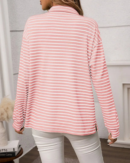 Striped Button Up Long Sleeve Shirt