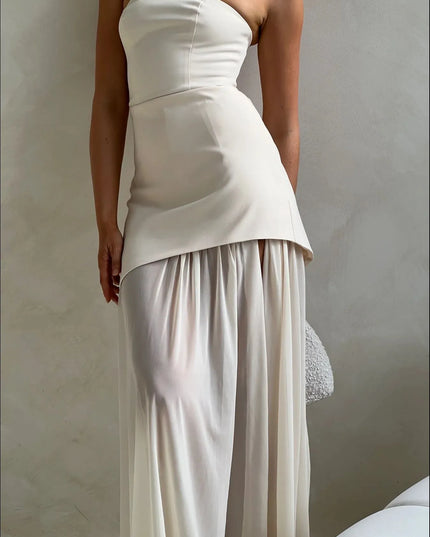 Layered Slit Tube Maxi Dress