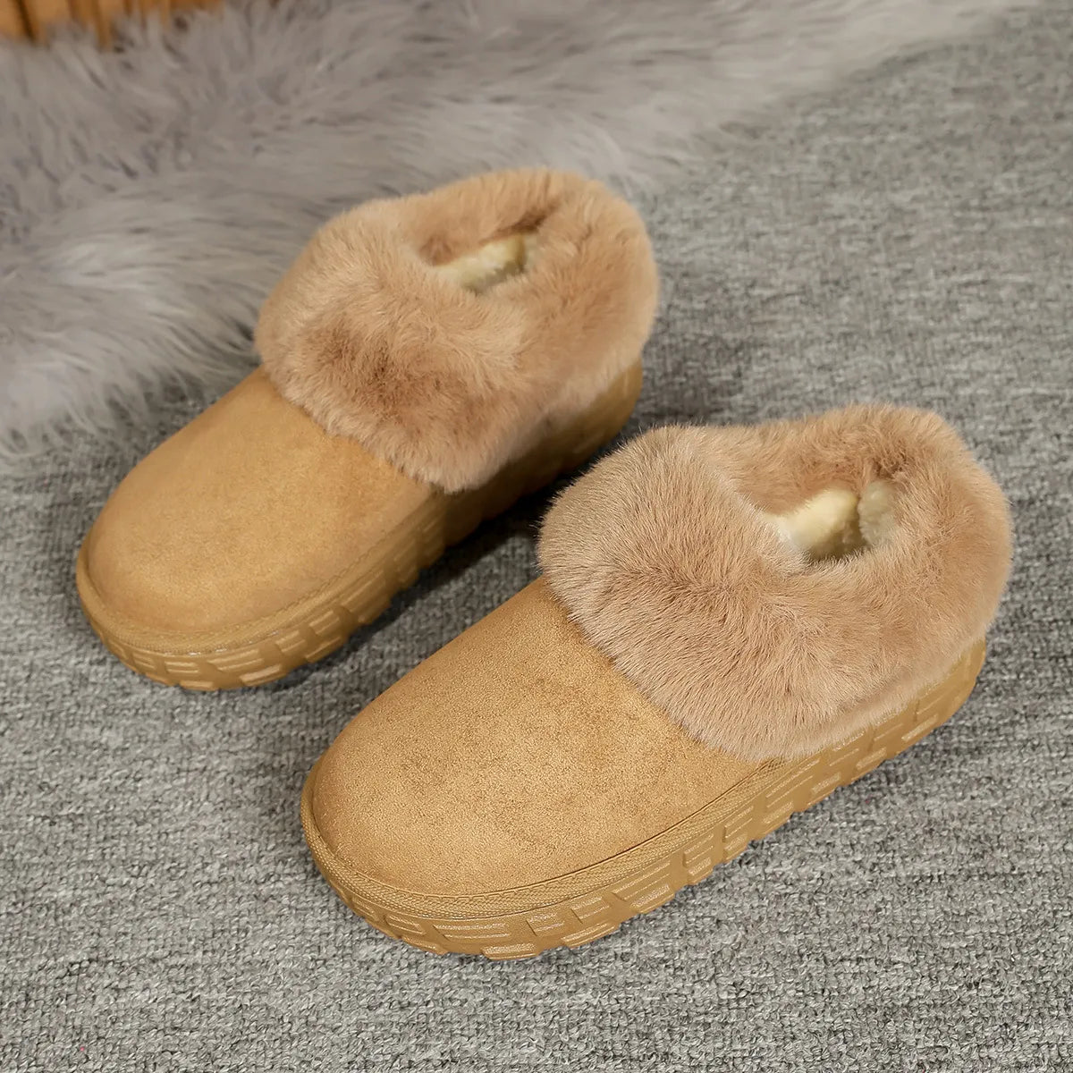 Suede Sherpa-Lined Winter Boots