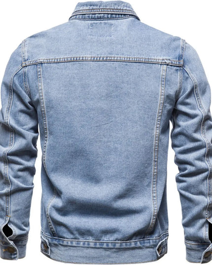 Men's Button Down Long Sleeve Denim Jacket