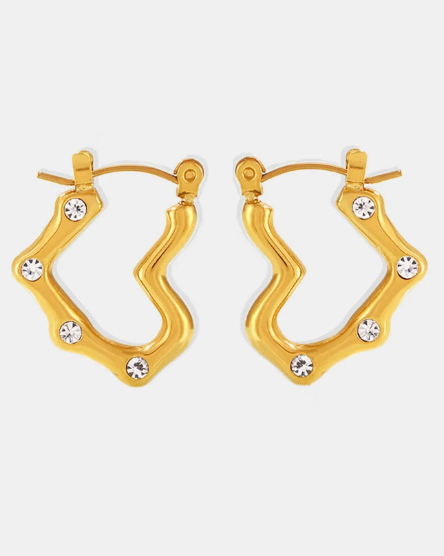 Stainless Steel Heart Earrings 