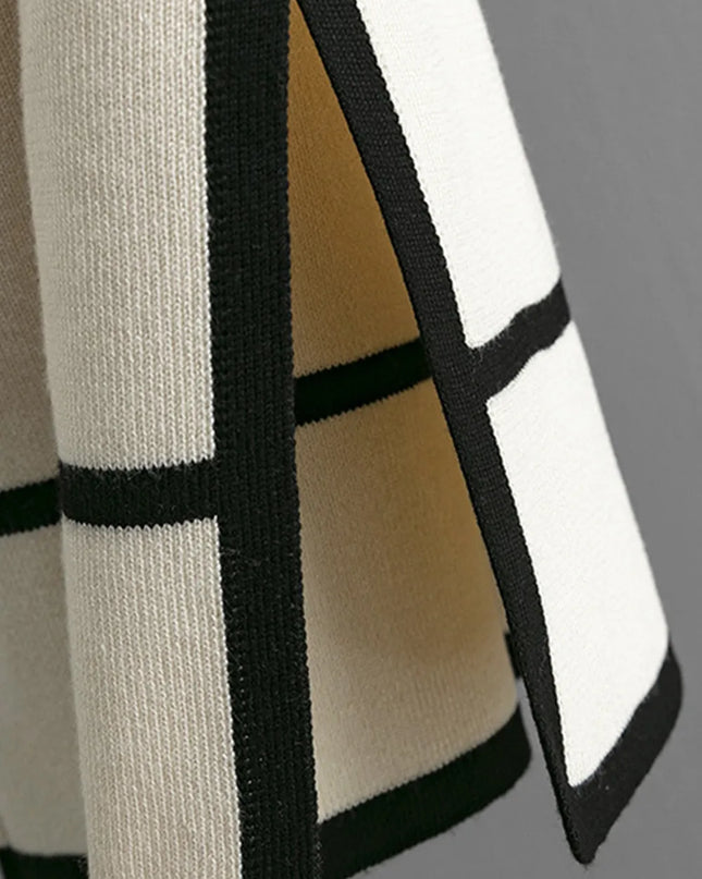 High-Low Round Neck Top and Pants Sweater Set