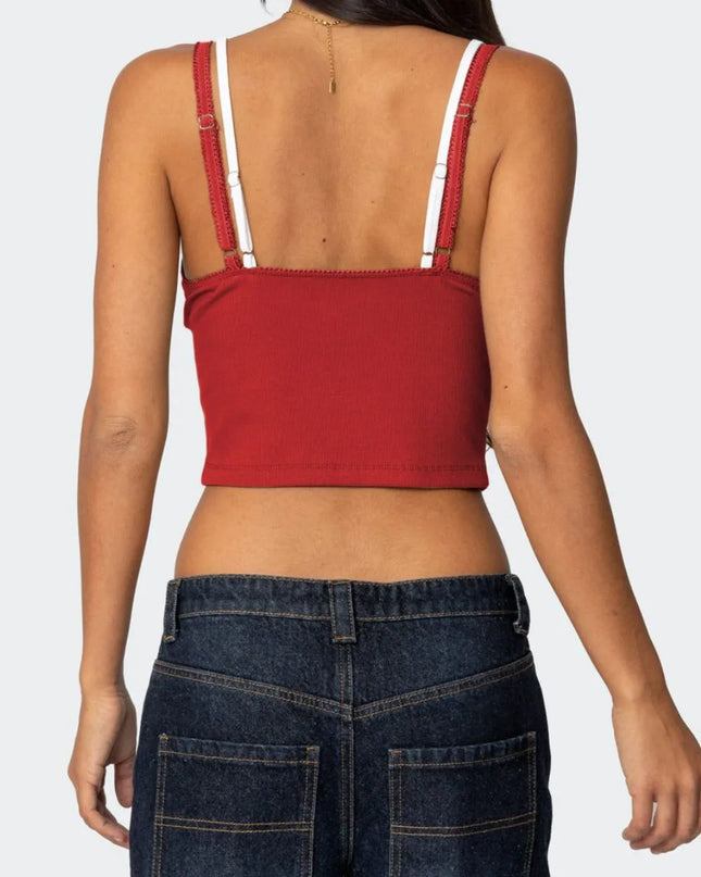 Lace Detail V-Neck Cami 