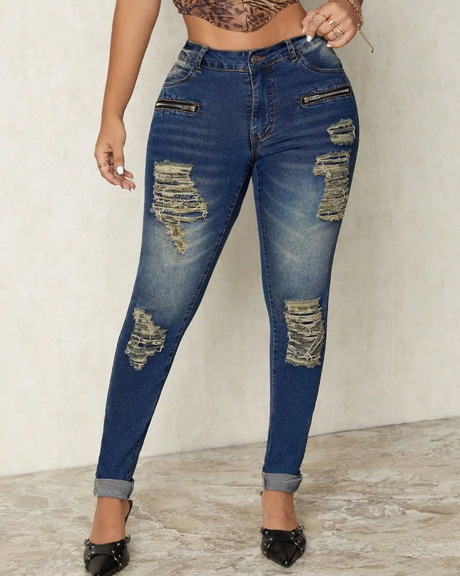 Distressed Skinny Jeans 
