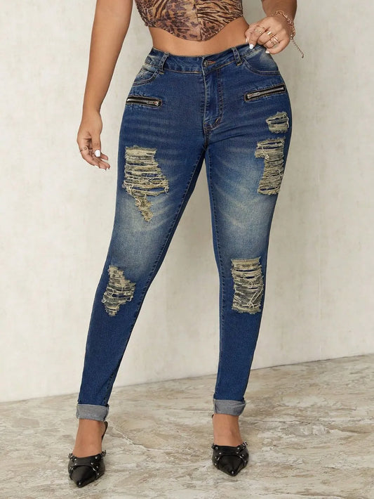 Distressed Skinny Jeans Medium