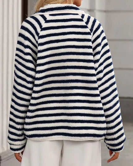 Pocketed Half Snap Sherpa Jacket