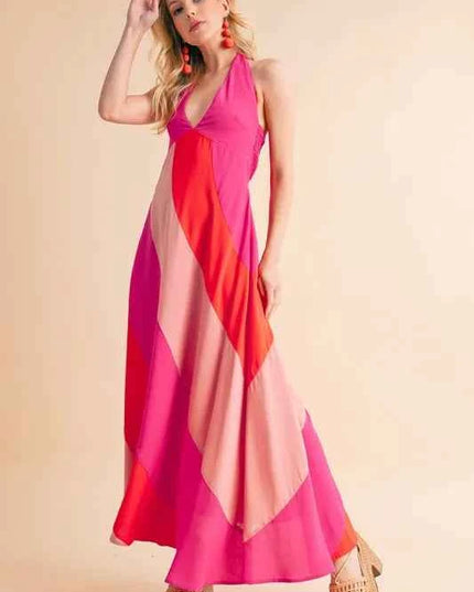 Aemi+Co Color Block Sleeveless Maxi Dress