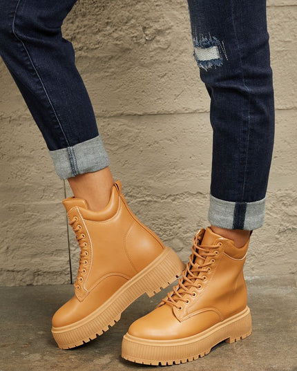 East Lion Corp Platform Combat Boots