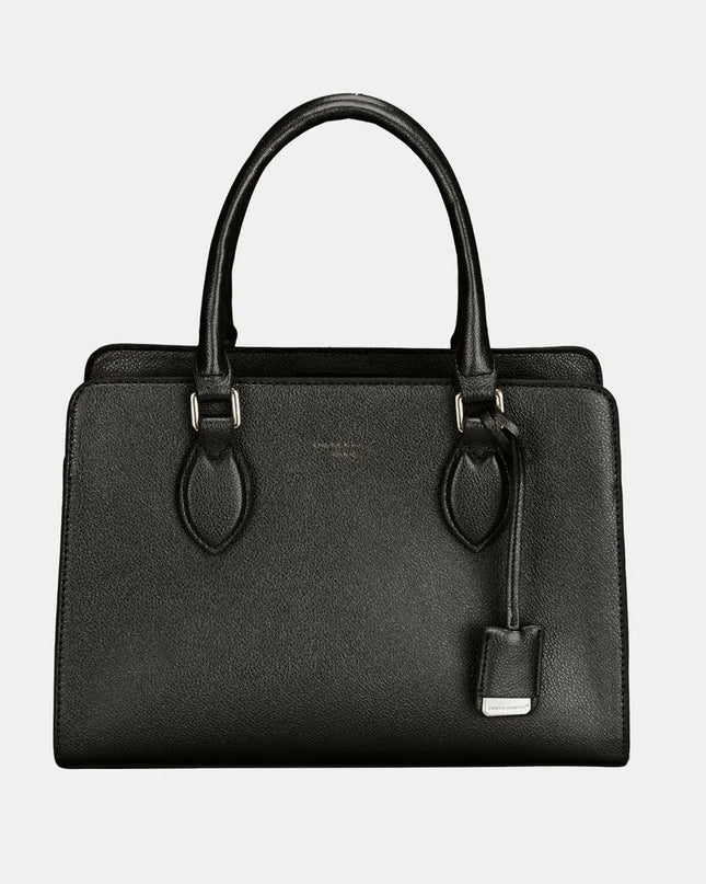 David Jones PU Leather Handbag Black One Size