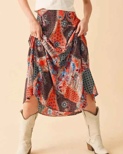 Aemi + Co Printed Maxi Skirt
