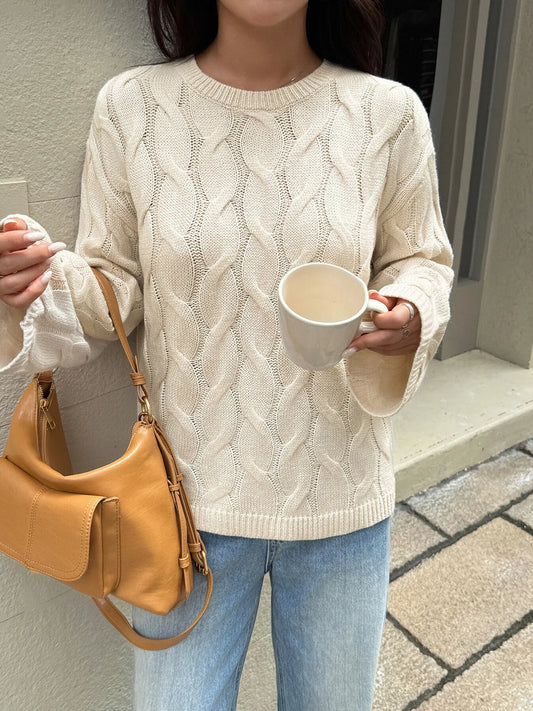 Cable Knit Long Sleeve Sweater