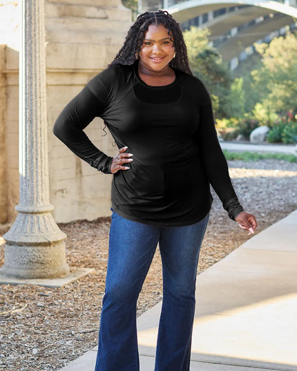 Basic Bae Full Size Round Neck Long Sleeve T-Shirt