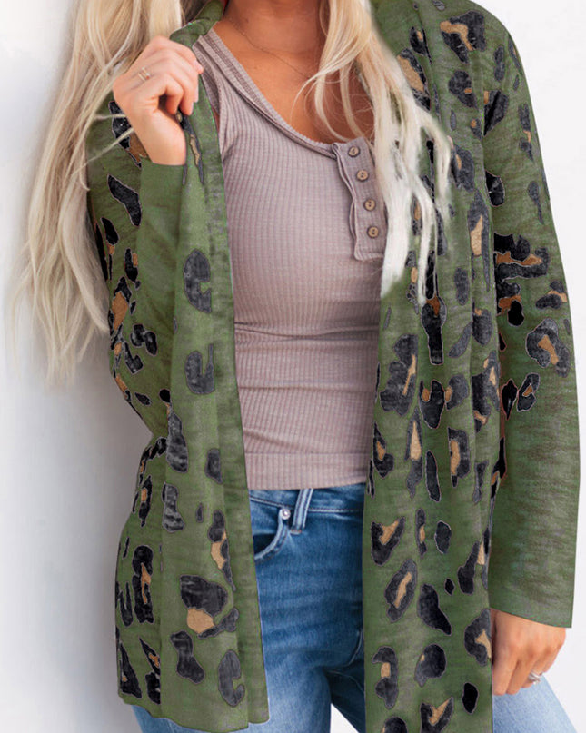 Printed Long Sleeve Cardigan