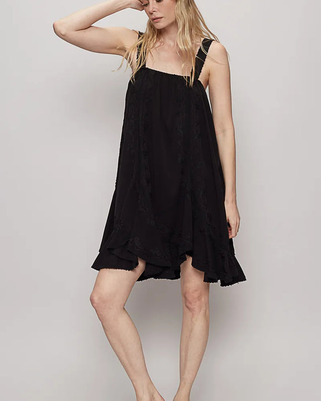 POL Ruffle Hem Sleeveless Mini Dress