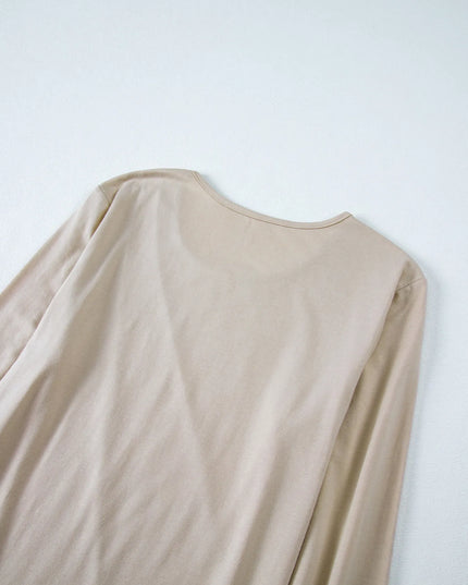 Asymmetric Seam Detail Long Sleeve Top