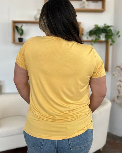 Basic Bae Bamboo Full Size V-Neck High-Low T-Shirt