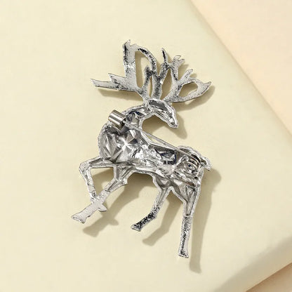 Alloy Reindeer Brooch 