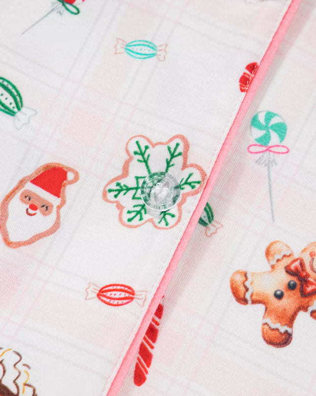 Christmas Spirit Cute Holiday Print Short Sleeve Shirt and Pants 2pcs Pajama Set