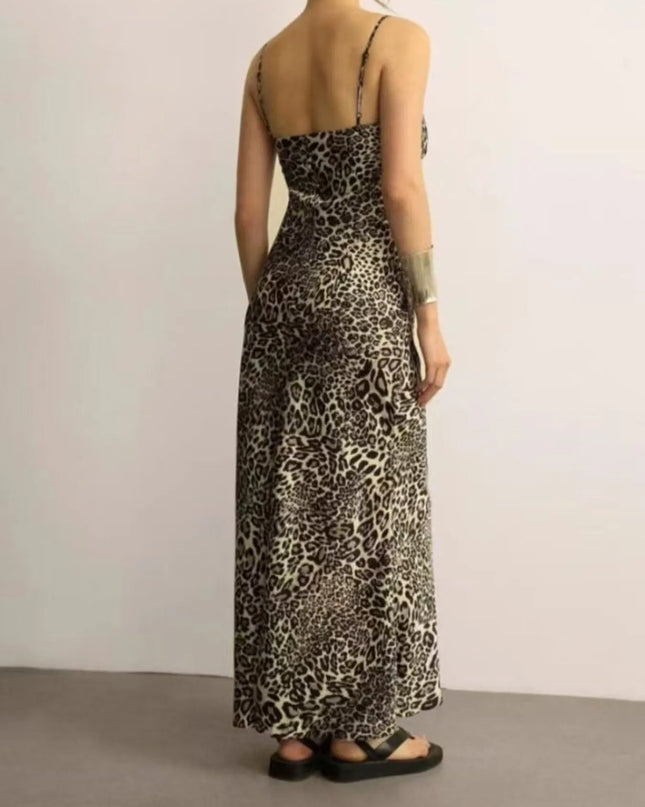 Leopard Print Cami Maxi Dress 