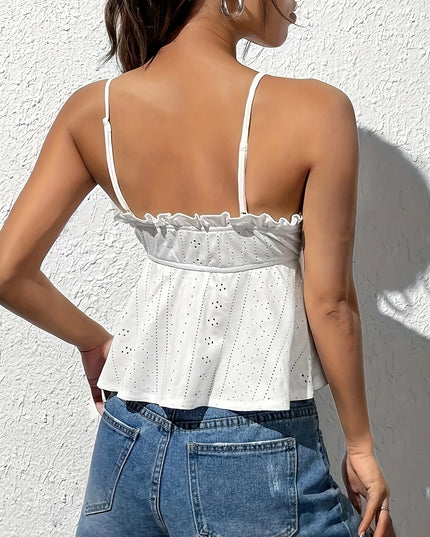 Eyelet Ruffle Cami