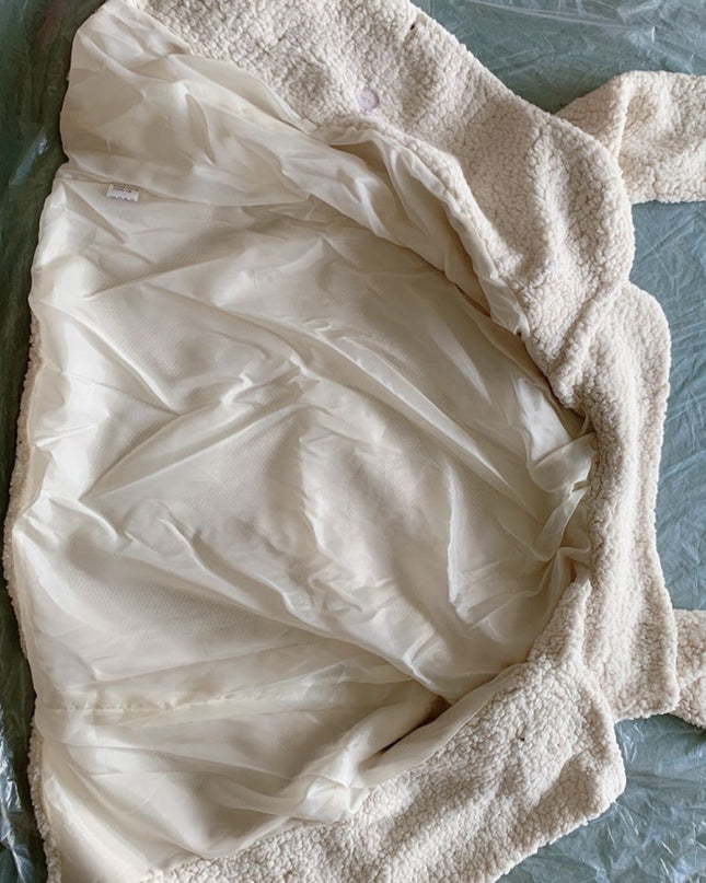 Ivy Lane Full Size Lapel Collar Sherpa Coat