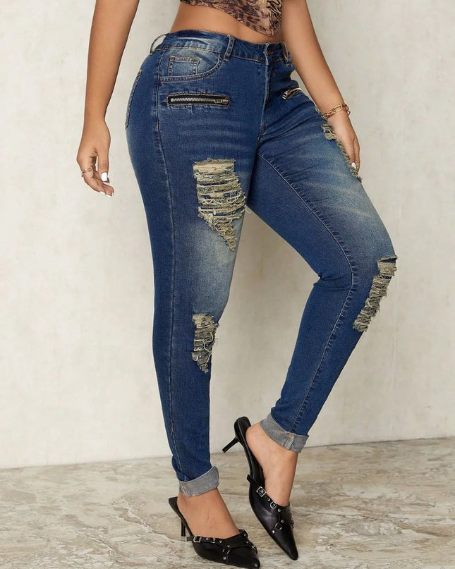 Distressed Skinny Jeans 