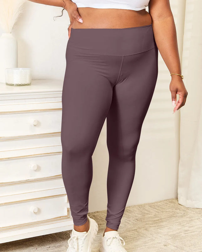 Double Take Wide Waistband Sports Leggings