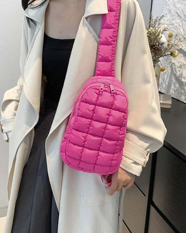 Quilted Nylon Crossbody Bag
