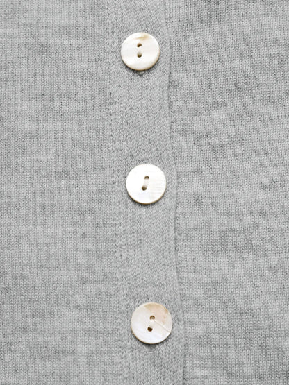 Button-Front Long Sleeve Cardigan