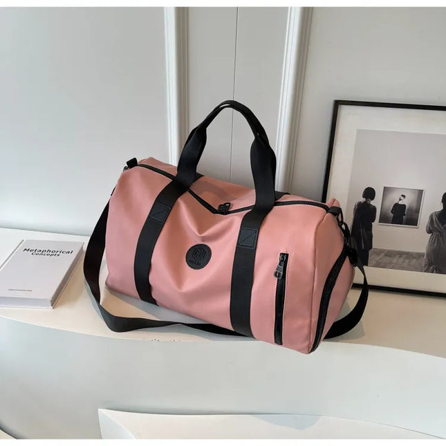 Oxford Cloth Travel Bag Dusty Pink One Size
