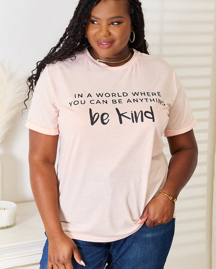 Simply Love Slogan Graphic Cuffed T-Shirt