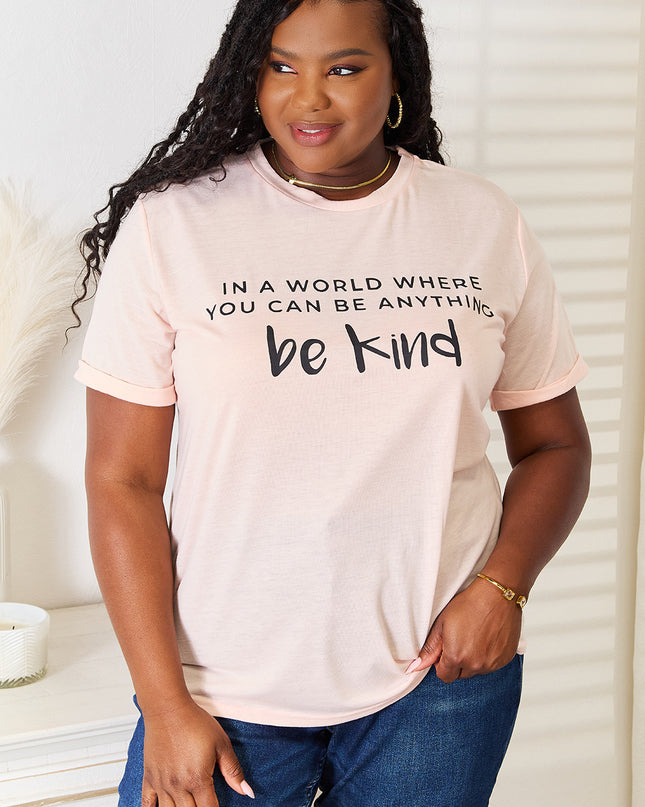 Simply Love Slogan Graphic Cuffed T-Shirt