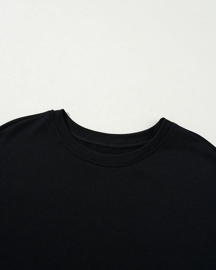 Plaid Round Neck Long Sleeve Mini Dress