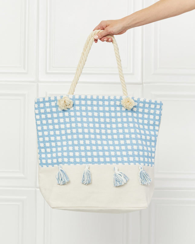 Justin Taylor Picnic Date Tassel Tote Bag