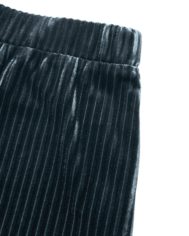 High-Waisted Ribbed Velvet Flare Pants