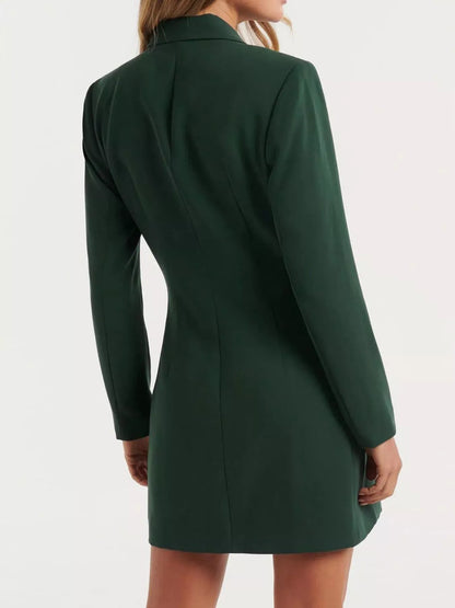 Double-Breasted Long Sleeve Blazer Dress