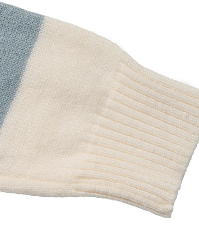 Drawstring Zip Up Striped Cardigan