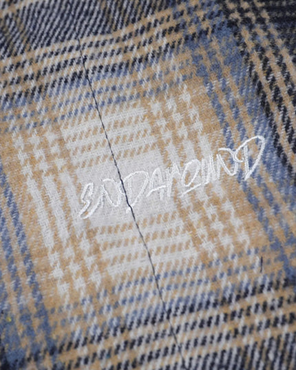 Men's Plaid Button Up Long Sleeve Jacket