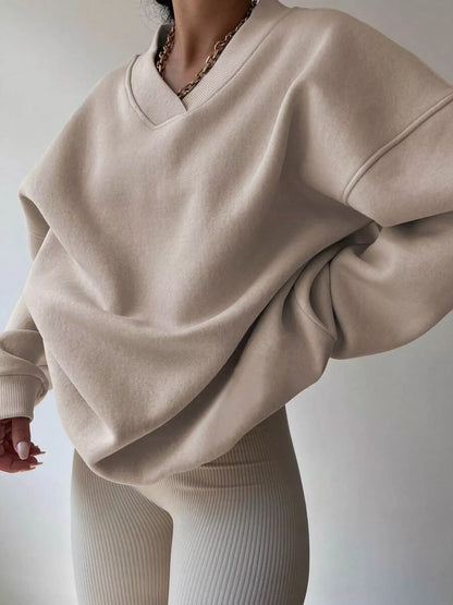 Dropped Shoulder Long Sleeve Oversized Sweatshirt