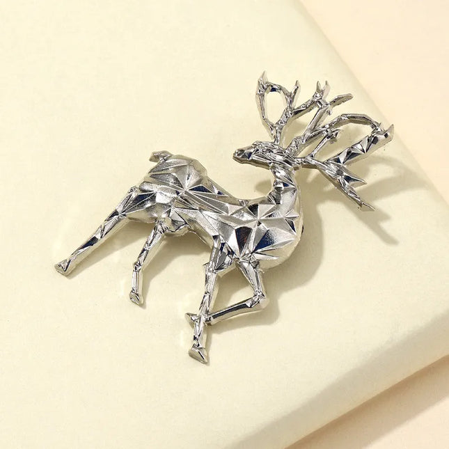 Alloy Reindeer Brooch 