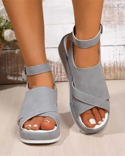 Cutout Platform Sandals