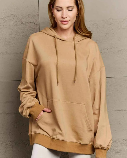 Full Size Drawstring Long Sleeve Hoodie