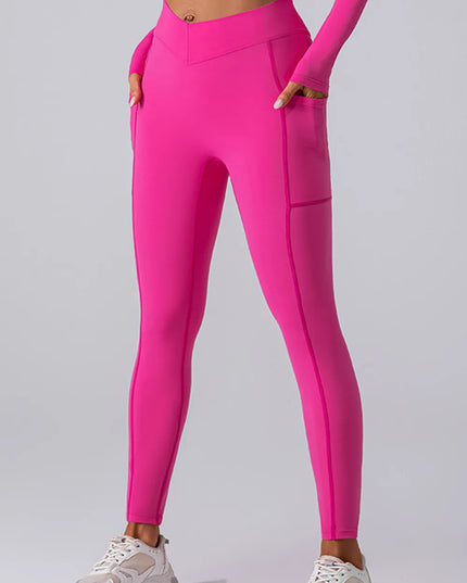 High Waist Active Leggings with Pockets 