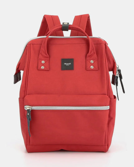 Himawari Water Resistant Canvas Backpack Bag with Side Pockets Red One Size
