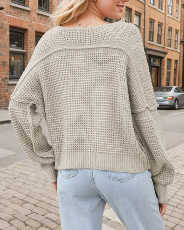 V-Neck Long Sleeve Sweater
